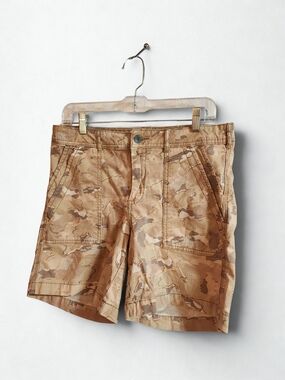 Anthropologie Tan Camouflage Women's Cargo Shorts Size 29